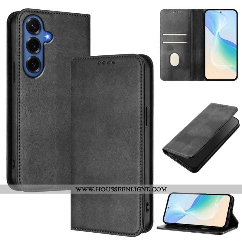 Flip Cover Samsung Galaxy S26 Plus Protection RFID Texture Rétro