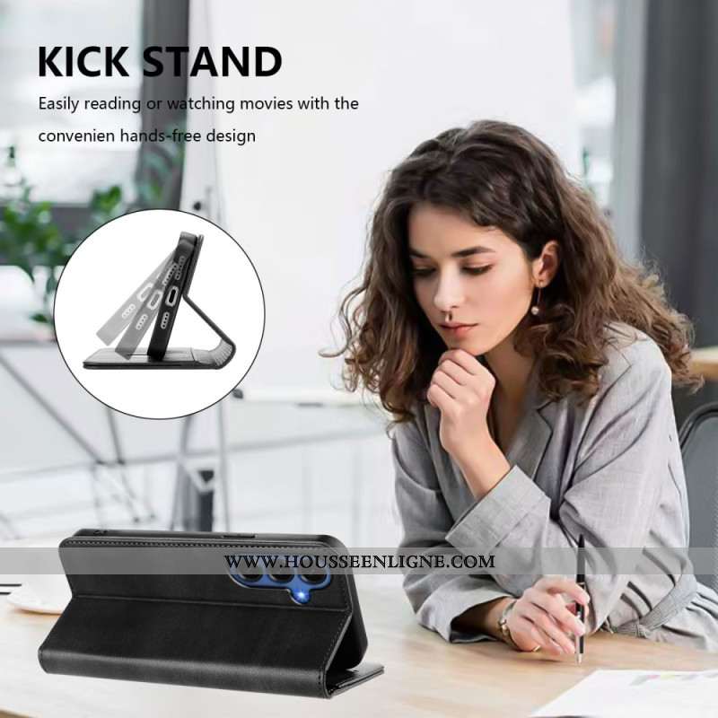 Flip Cover Samsung Galaxy S26 Plus Protection RFID Texture Rétro