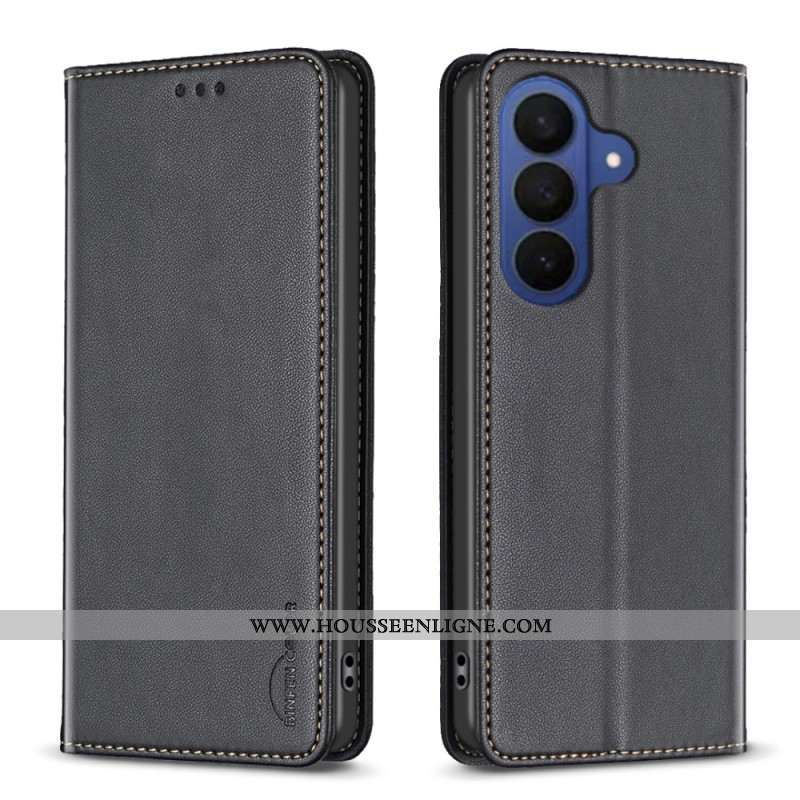 Flip Cover Samsung Galaxy S26 Plus Simili Cuir BINFEN COLOR