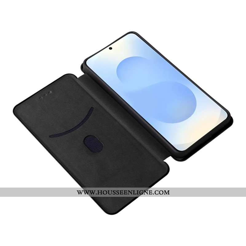Flip Cover Samsung Galaxy S26 Texture Fibre de Carbone