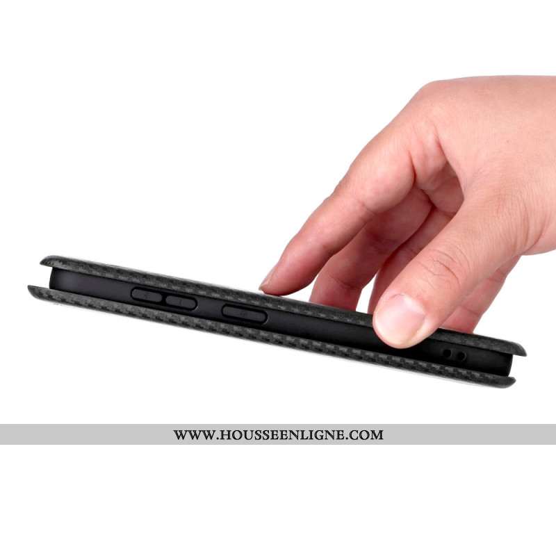 Flip Cover Samsung Galaxy S26 Texture Fibre de Carbone