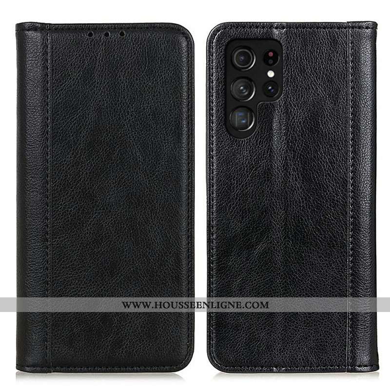 Flip Cover Samsung Galaxy S26 Ultra Cuir Fendu