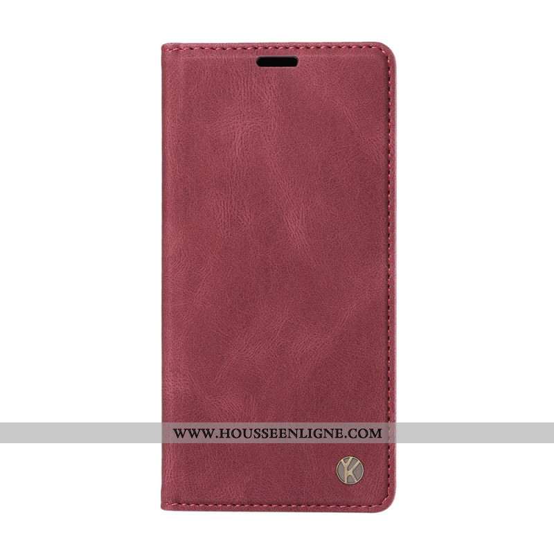 Flip Cover Samsung Galaxy S26 Ultra Effet Daim YIKATU