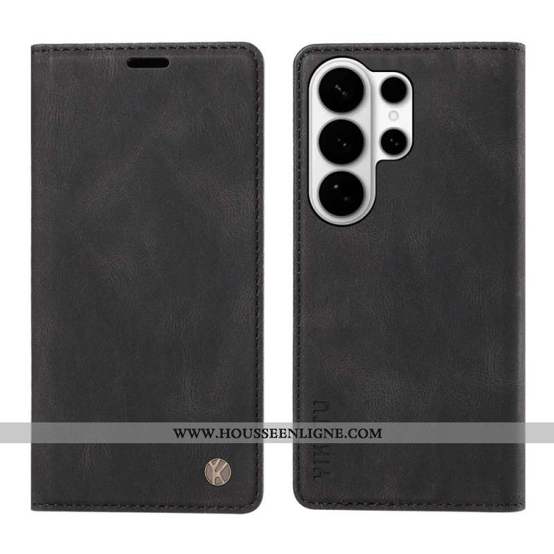 Flip Cover Samsung Galaxy S26 Ultra Effet Daim YIKATU