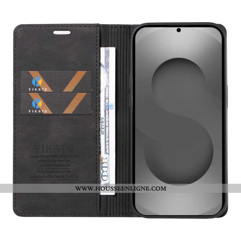 Flip Cover Samsung Galaxy S26 Ultra Effet Daim YIKATU