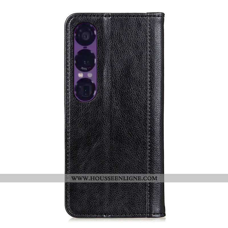 Flip Cover Sony Xperia 1 VII Cuir Fendu