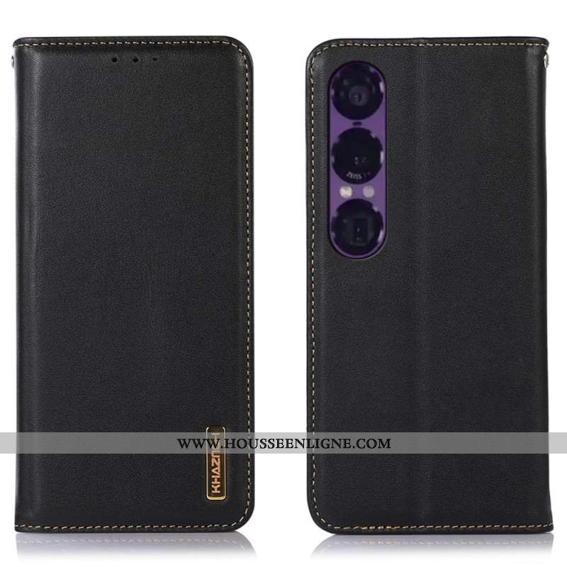 Flip Cover Sony Xperia 1 VII Cuir Nappa KHAZNEH
