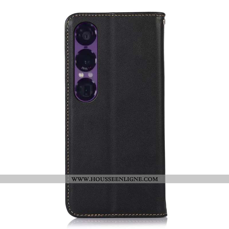 Flip Cover Sony Xperia 1 VII Cuir Nappa KHAZNEH