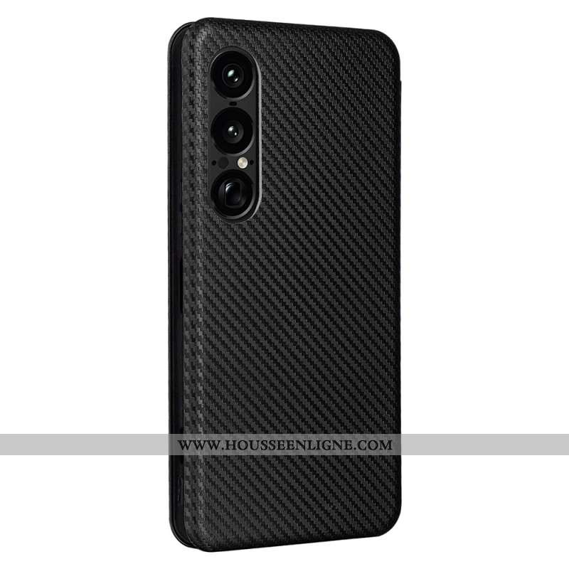 Flip Cover Sony Xperia 1 VII Fibre Carbone