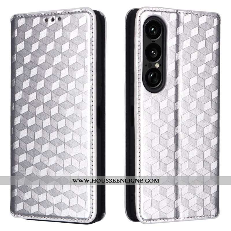 Flip Cover Sony Xperia 1 VII Losanges 3D