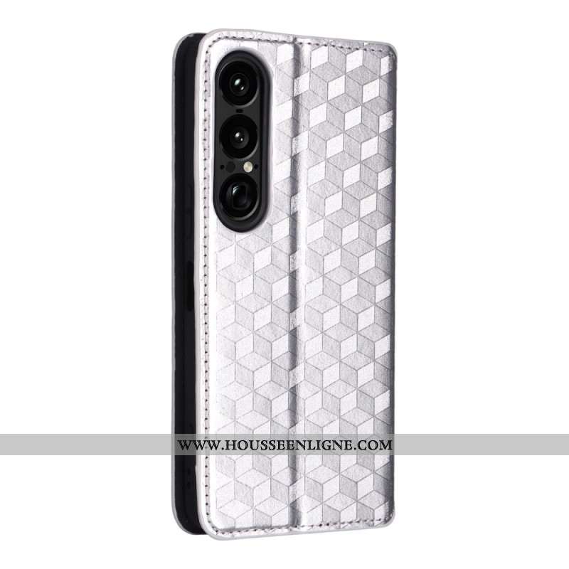 Flip Cover Sony Xperia 1 VII Losanges 3D