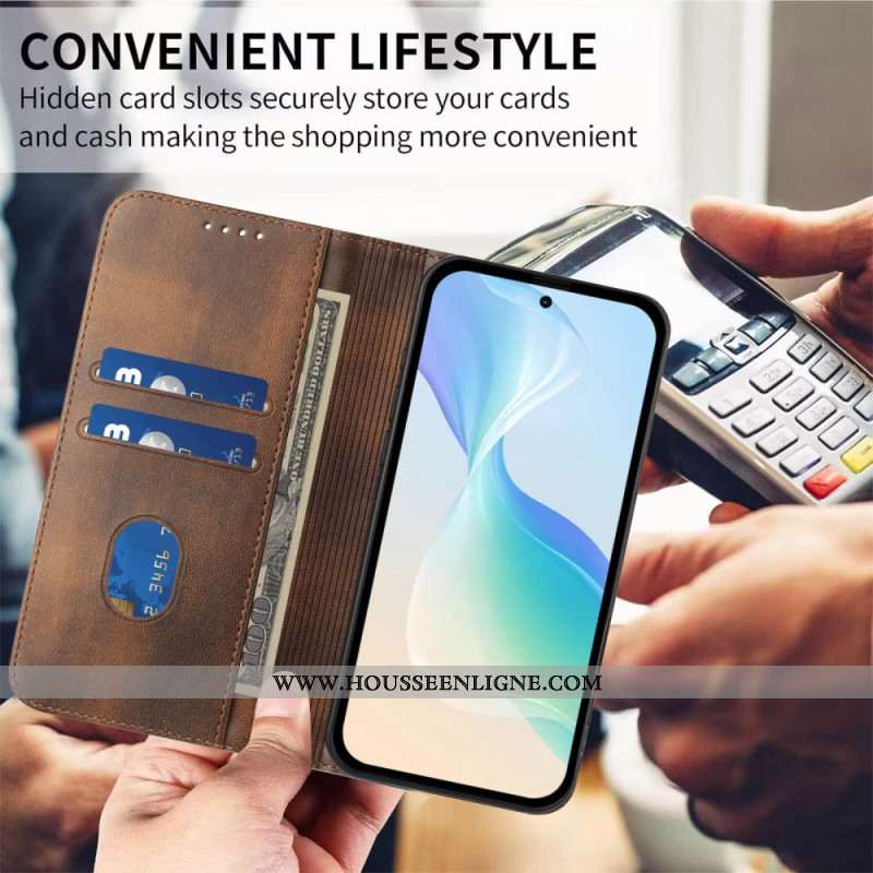 Flip Cover Sony Xperia 1 VII Protection RFID Design Rétro