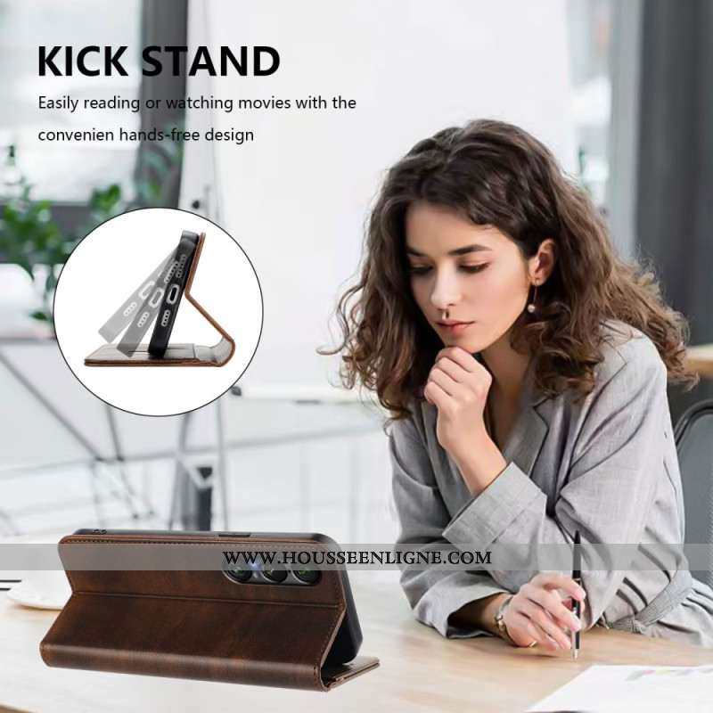 Flip Cover Sony Xperia 1 VII Protection RFID Design Rétro