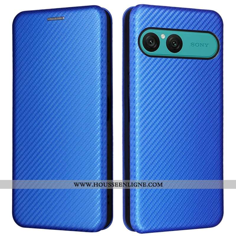 Flip Cover Sony Xperia 10 VII Fibre Carbone