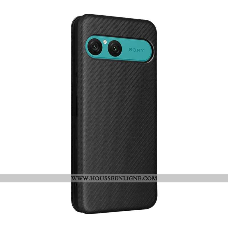 Flip Cover Sony Xperia 10 VII Fibre Carbone
