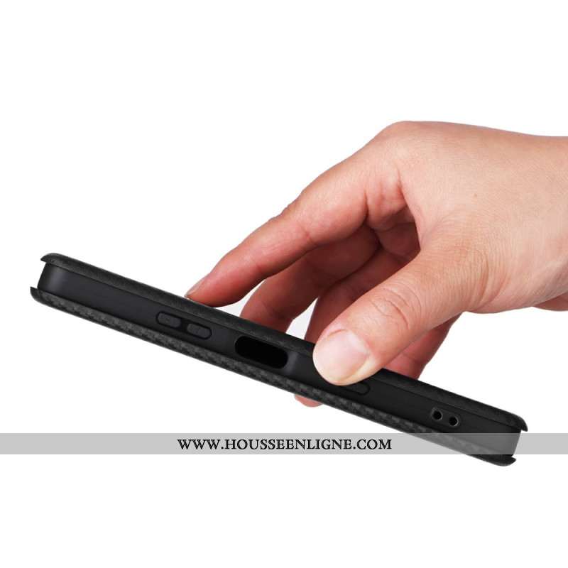 Flip Cover Sony Xperia 10 VII Fibre Carbone