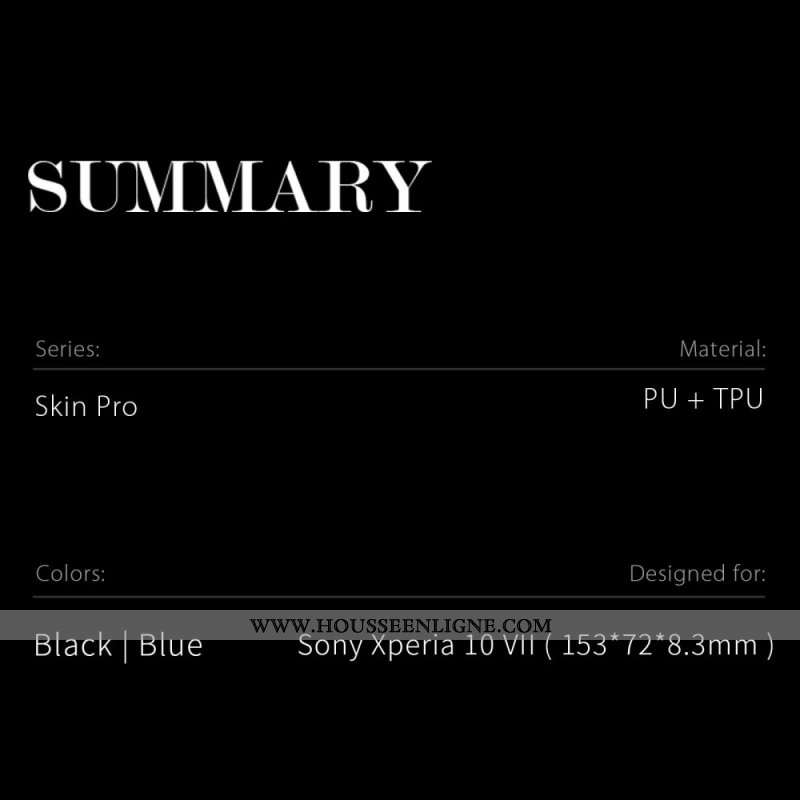 Flip Cover Sony Xperia 10 VII Skin Pro Series DUX DUCIS