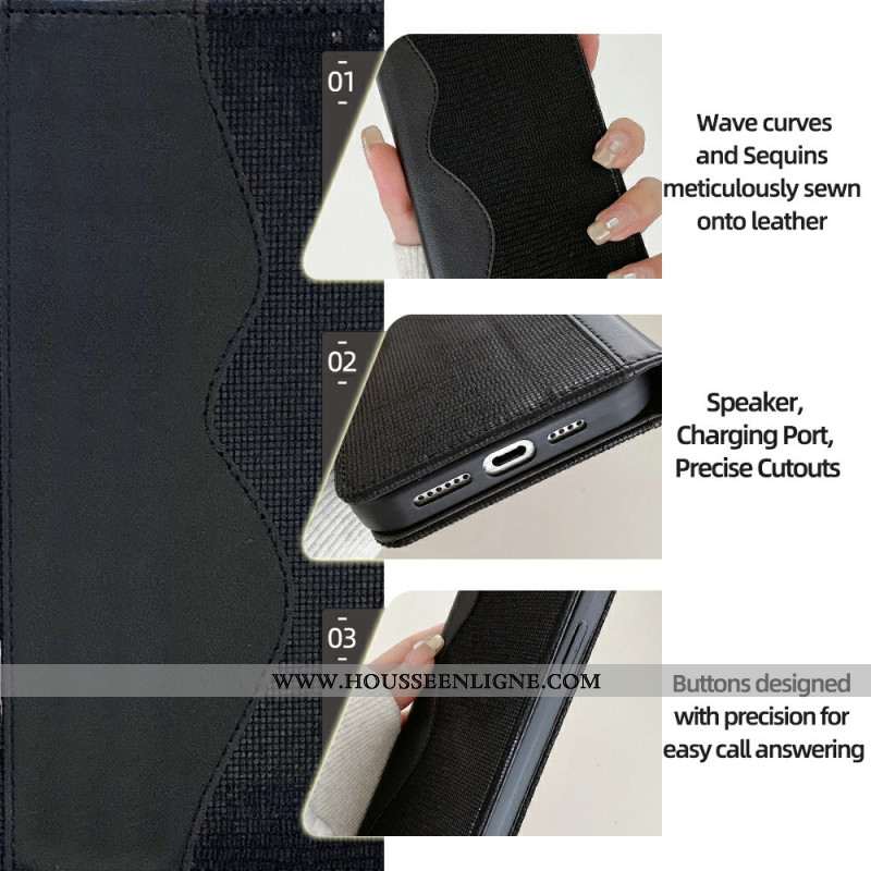 Flip Cover Xiaomi 15 Design Ondulé