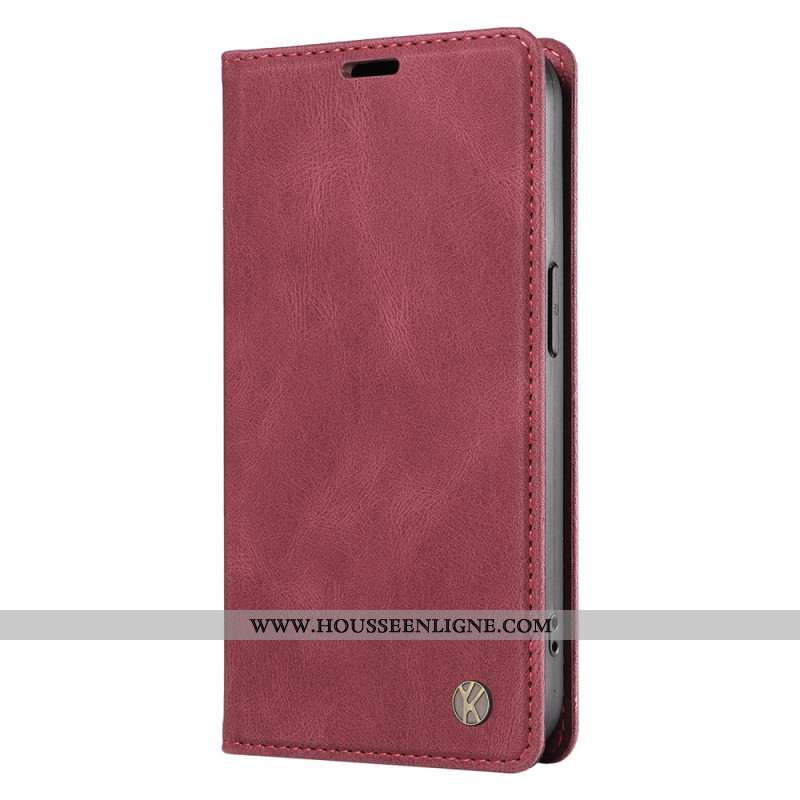 Flip Cover Xiaomi 15 Effet Daim YIKATU