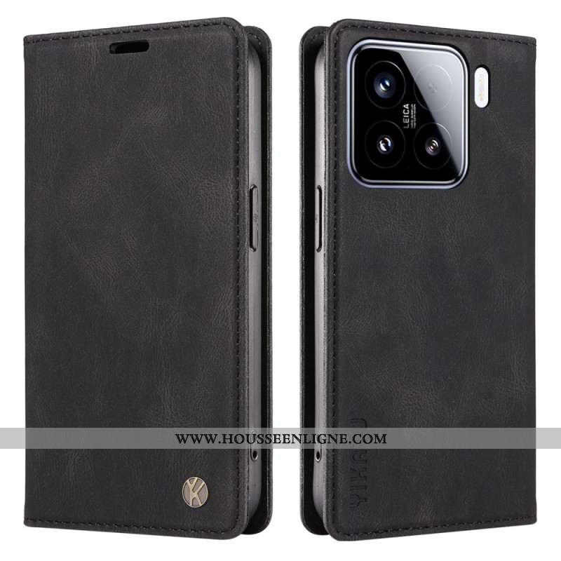 Flip Cover Xiaomi 15 Effet Daim YIKATU