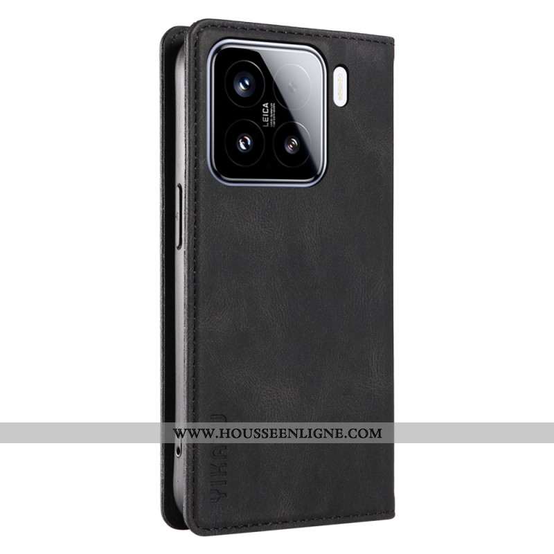 Flip Cover Xiaomi 15 Effet Daim YIKATU
