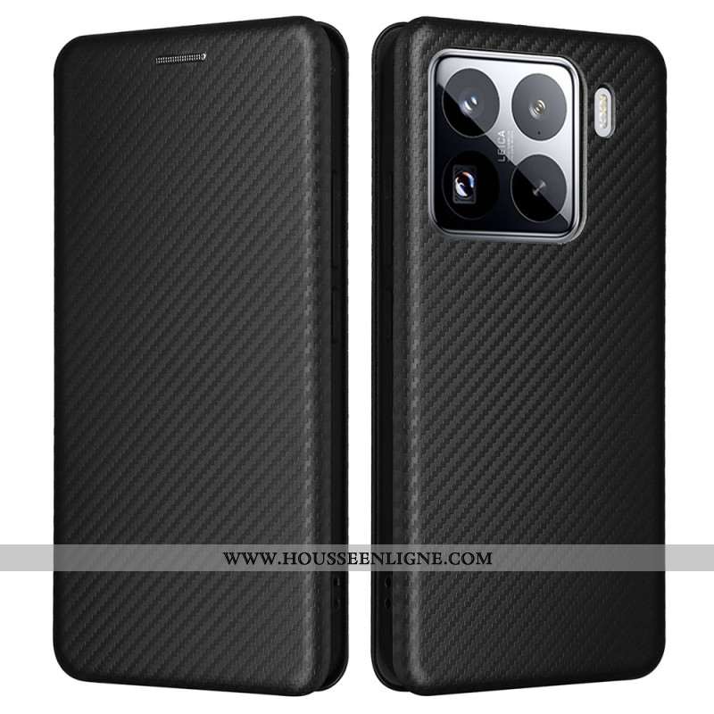 Flip Cover Xiaomi 15 Fibre Carbone