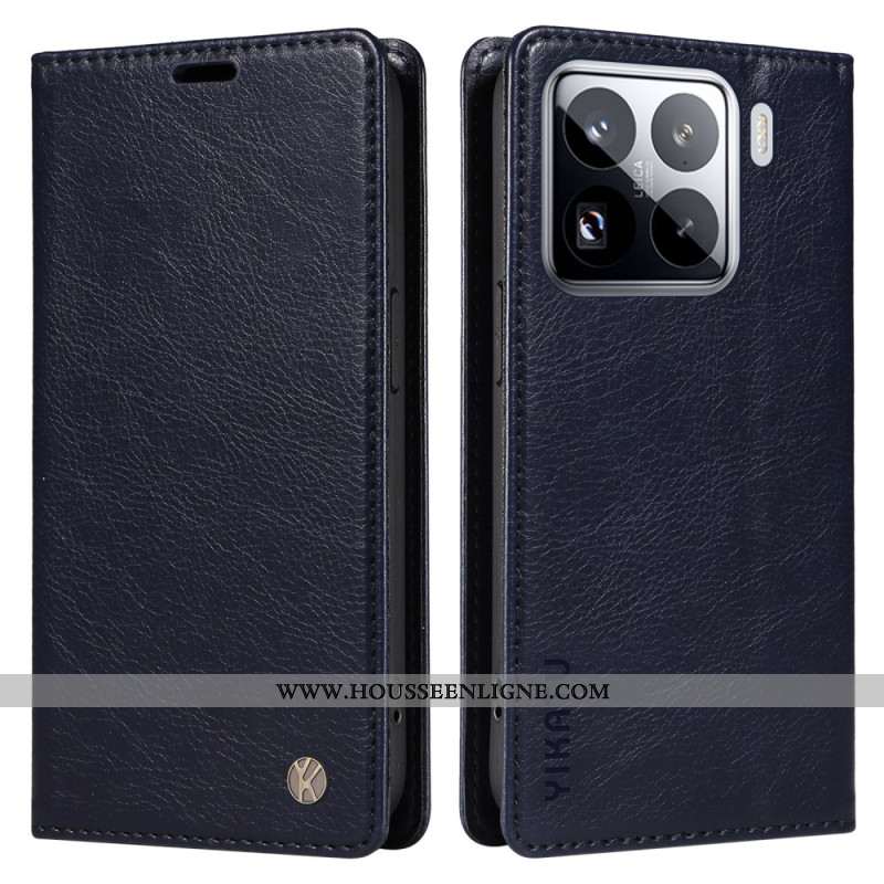 Flip Cover Xiaomi 15 Pro Effet Cuir YIKATU