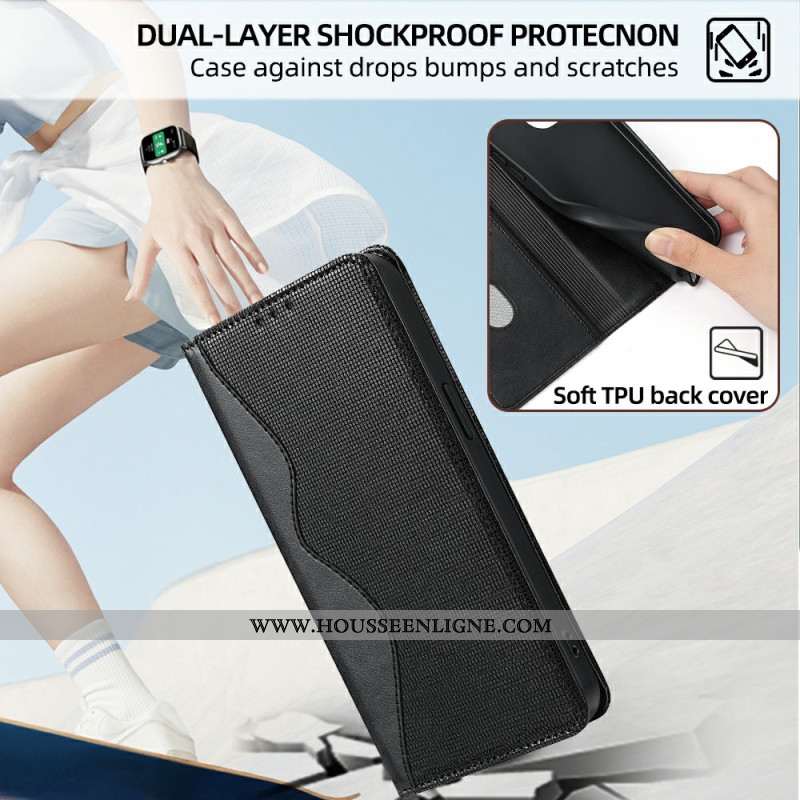 Flip Cover Xiaomi 15 Pro Protection RFID Motif Ondulé