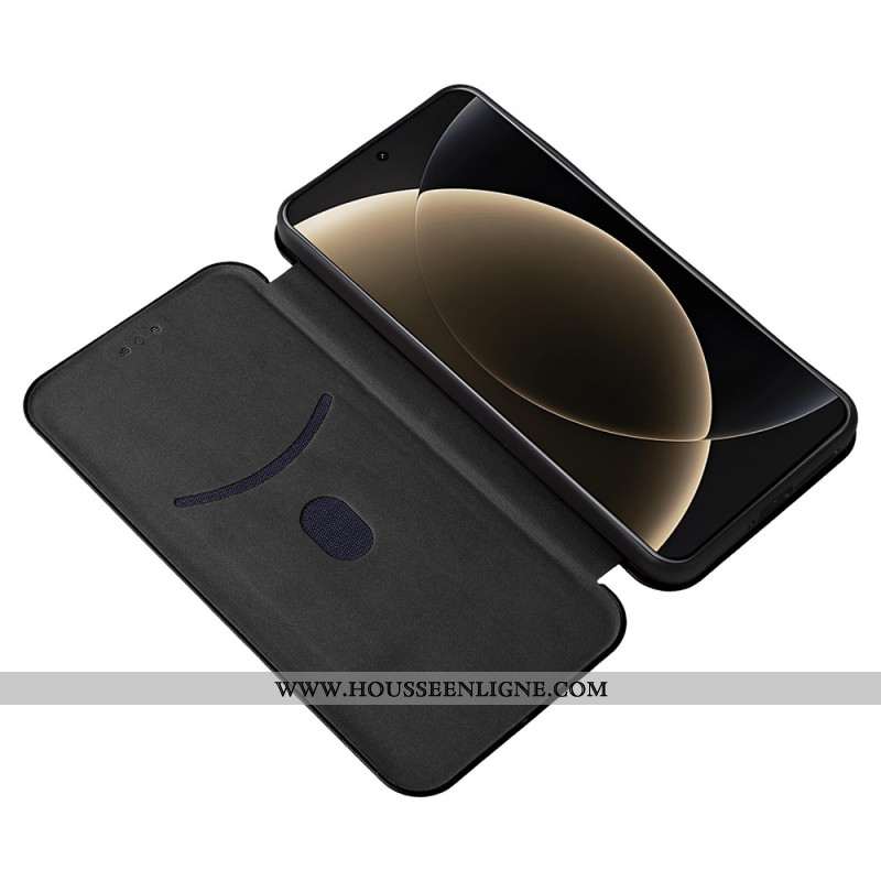 Flip Cover Xiaomi 15 Ultra Fibre Carbone Brossée