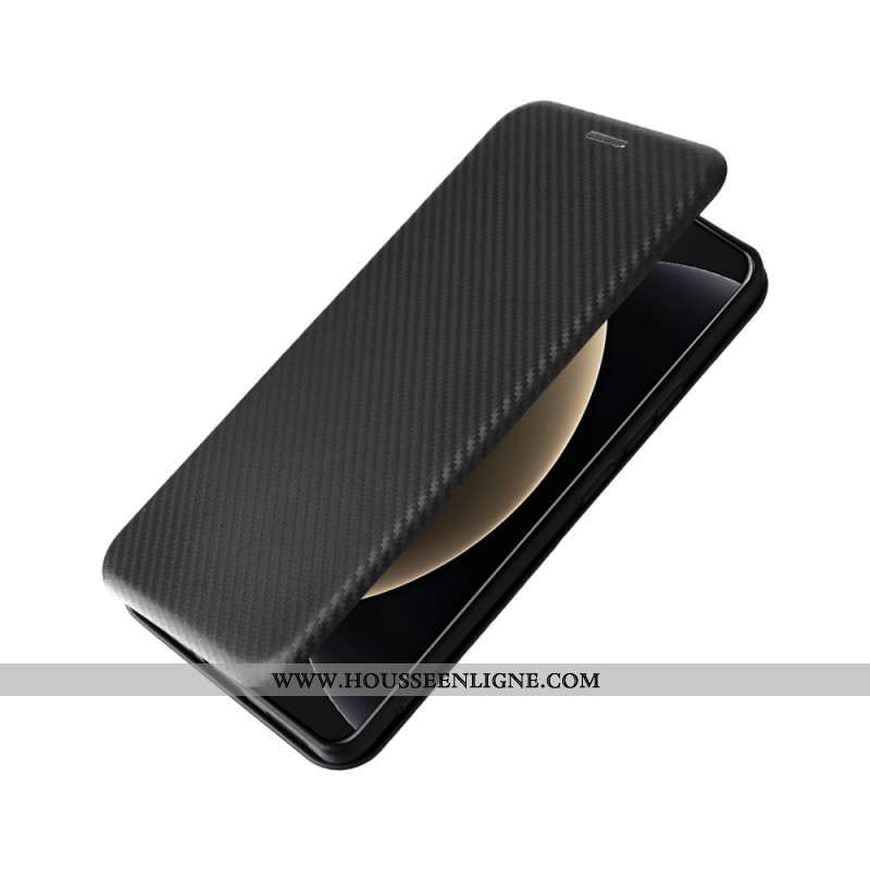 Flip Cover Xiaomi 15 Ultra Fibre Carbone Brossée