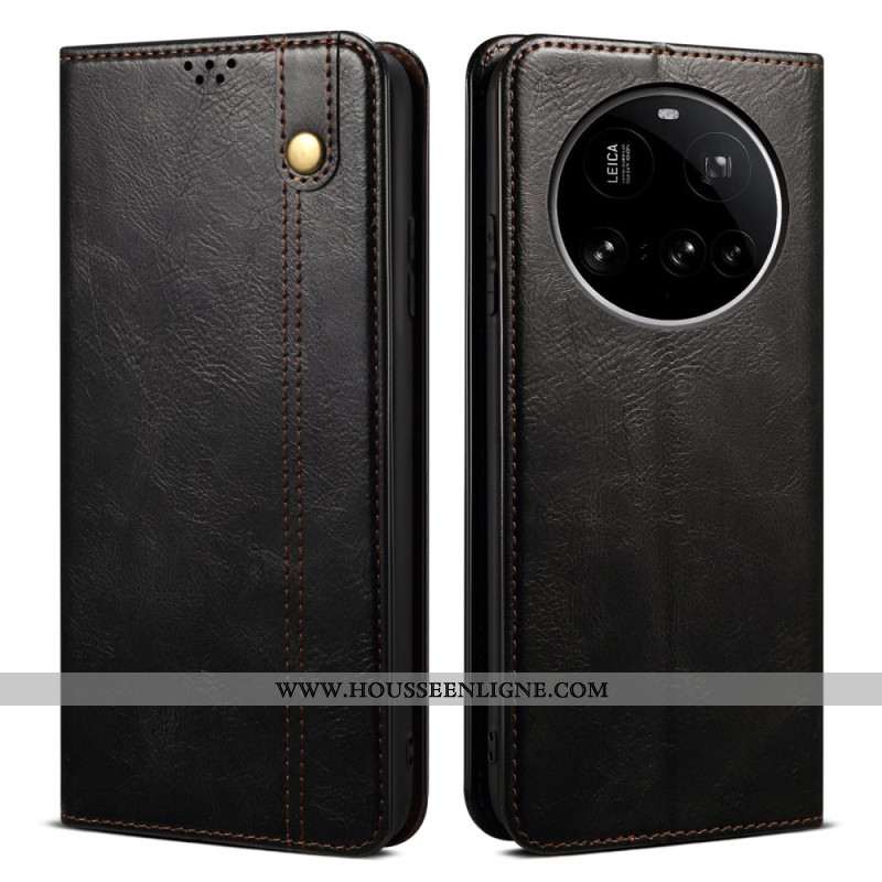 Flip Cover Xiaomi 15 Ultra Simili Cuir Ciré