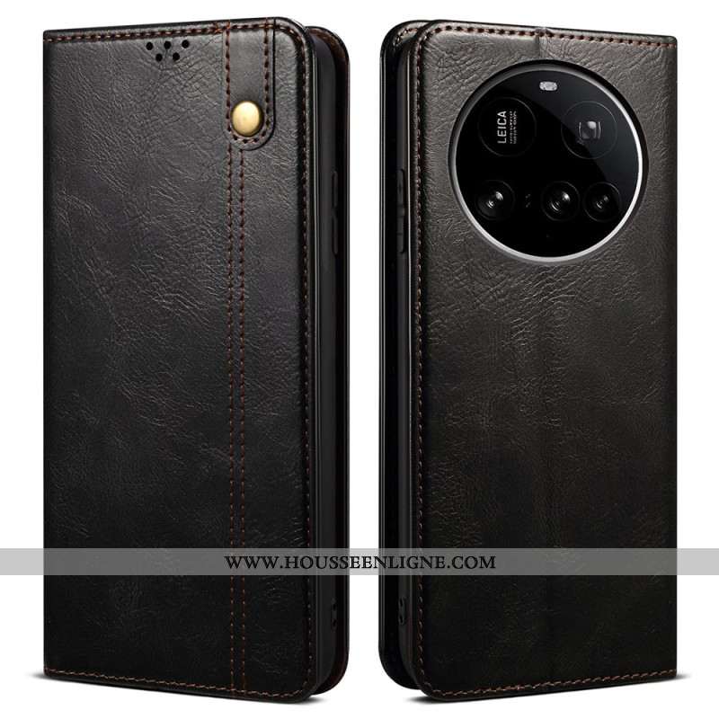 Flip Cover Xiaomi 15 Ultra Simili Cuir Ciré