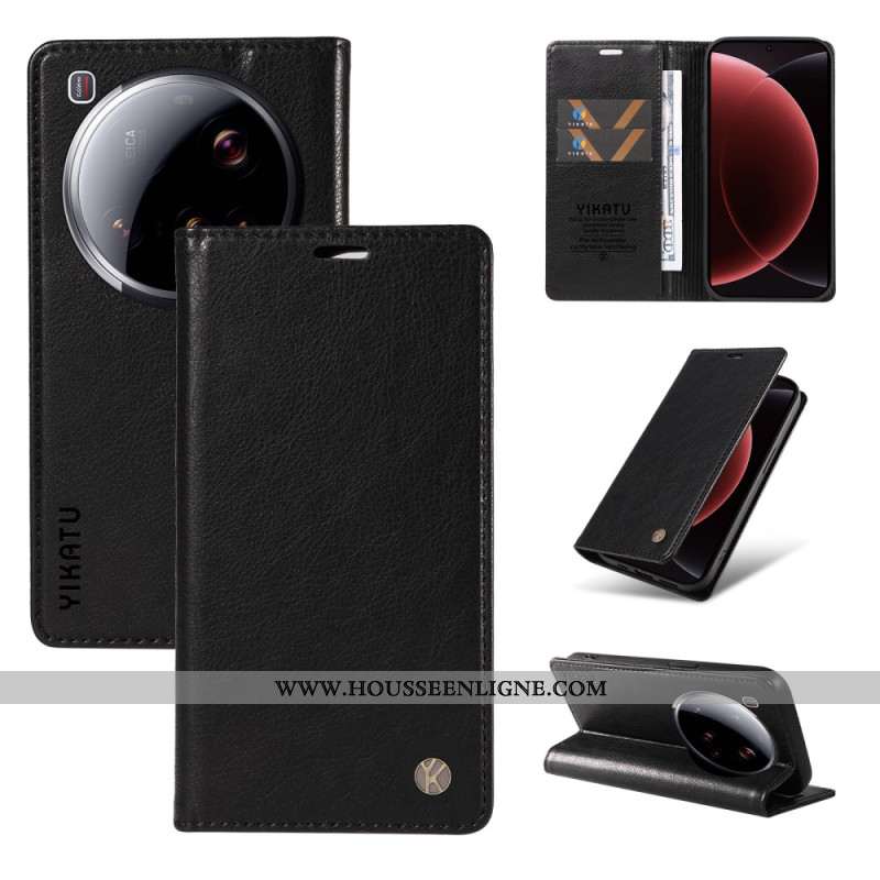 Flip Cover Xiaomi 15 Ultra Simili Cuir Litchi YIKATU