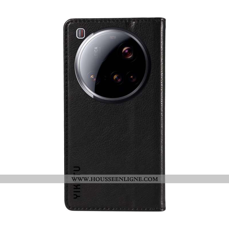 Flip Cover Xiaomi 15 Ultra Simili Cuir Litchi YIKATU