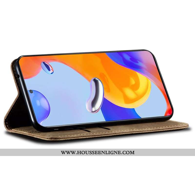 Flip Cover Xiaomi 15 Ultra Tissu Jeans