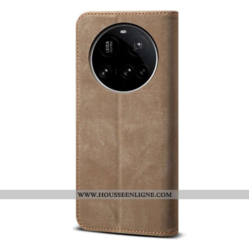 Flip Cover Xiaomi 15 Ultra Tissu Jeans