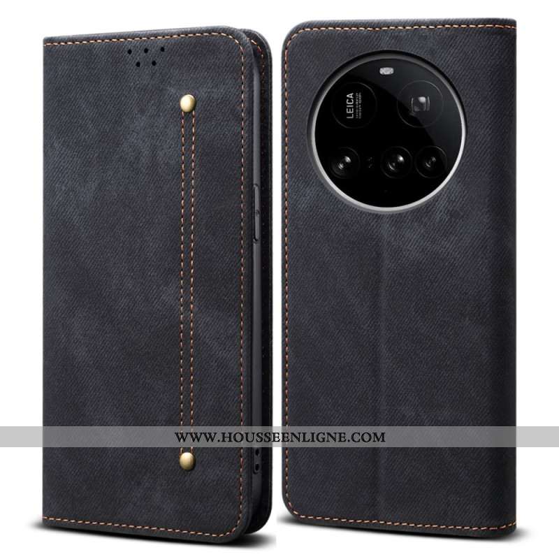 Flip Cover Xiaomi 15 Ultra Tissu Jeans