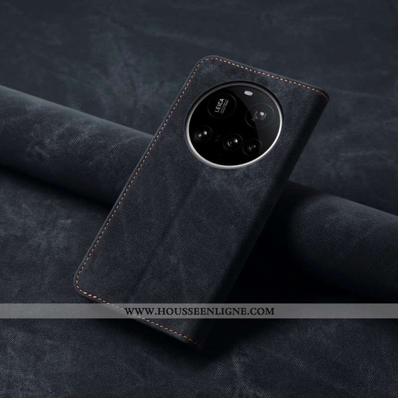 Flip Cover Xiaomi 15 Ultra Tissu Jeans