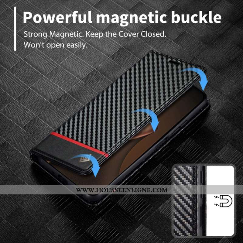 Flip Cover Xiaomi 15T Fibre Carbone