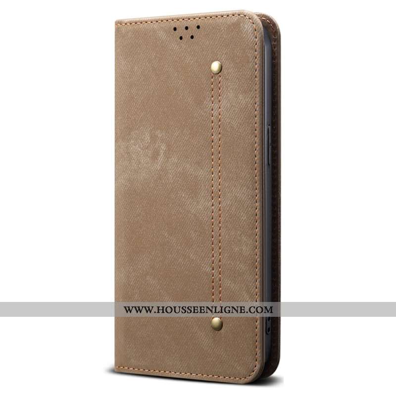 Flip Cover Xiaomi 15T Pro Tissu Jeans
