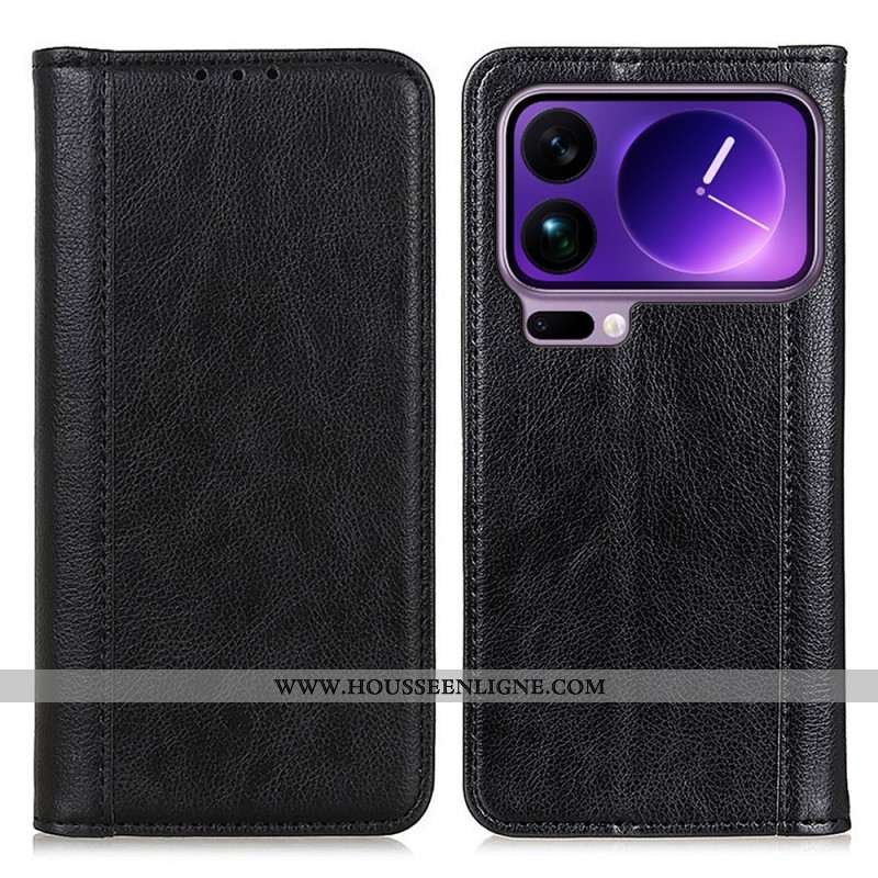 Flip Cover Xiaomi 17 Pro Max Cuir Fendu