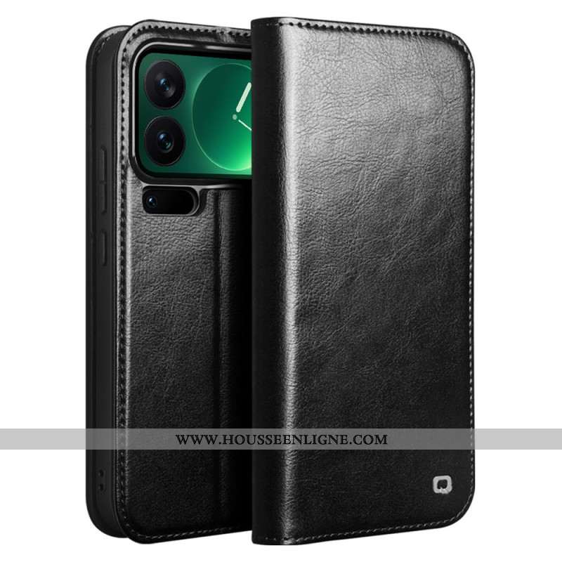 Flip Cover Xiaomi 17 Pro Max Cuir Véritable QIALINO