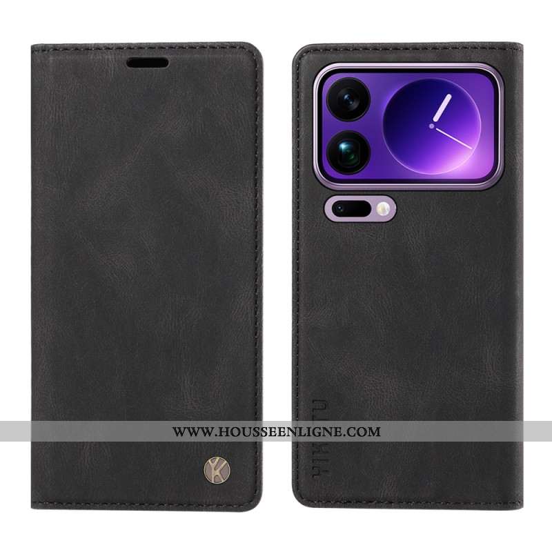 Flip Cover Xiaomi 17 Pro Max Effet Daim YIKATU