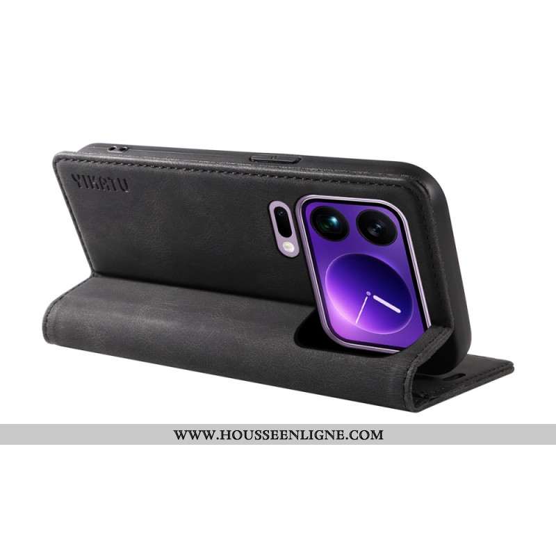 Flip Cover Xiaomi 17 Pro Max Effet Daim YIKATU