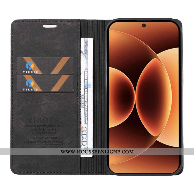 Flip Cover Xiaomi 17 Pro Max Effet Daim YIKATU