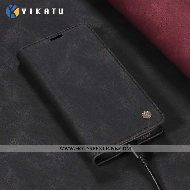 Flip Cover Xiaomi 17 Pro Max Effet Daim YIKATU