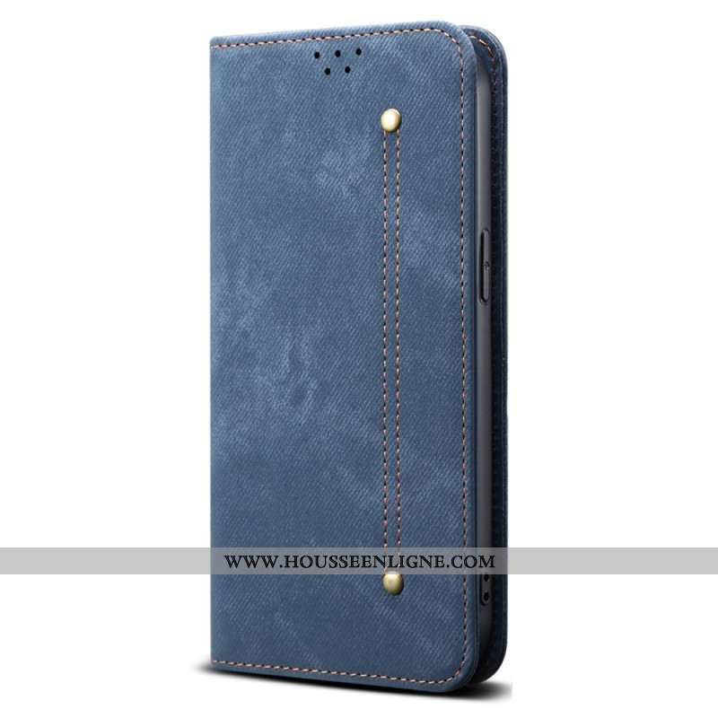 Flip Cover Xiaomi 17 Pro Max Texture Tissu Jeans