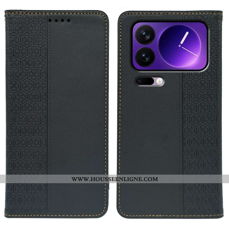 Flip Cover Xiaomi 17 Pro Max Trèsfles à Quatre Feuilles