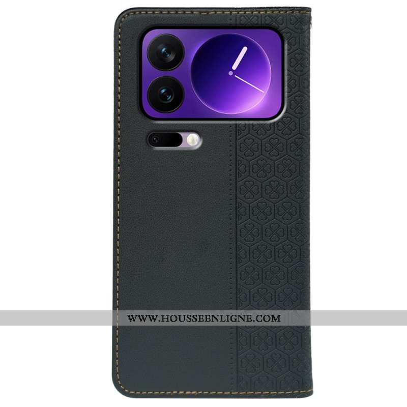 Flip Cover Xiaomi 17 Pro Max Trèsfles à Quatre Feuilles