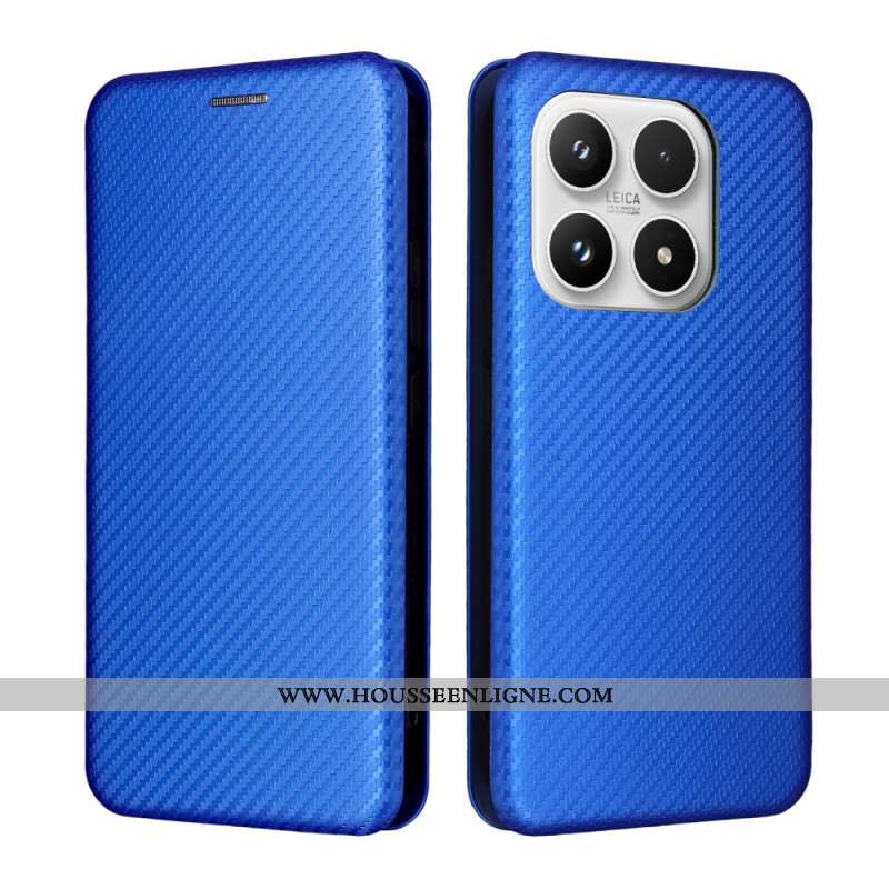 Flip Cover Xiaomi 17 Texture Fibre de Carbone